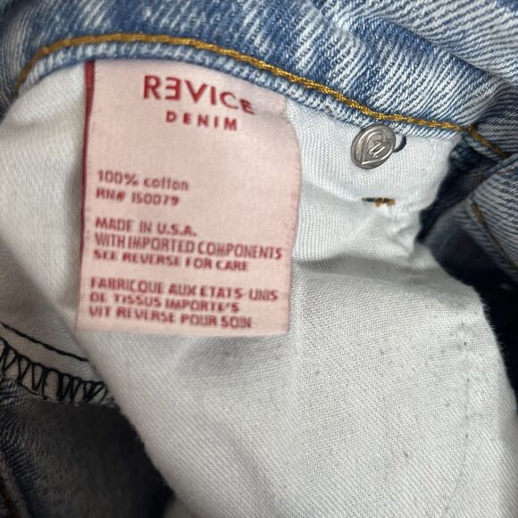 Revice Straight Leg High Rise Raw Hem Jeans Women’s 26 Light Wash - Picture 8 of 8